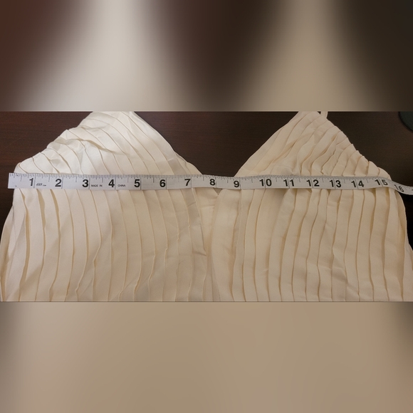 LULUS WOMENS Stellar Poise Ivory Pleated Satin Wide-Leg Jumpsuit - Picture 6 of 6